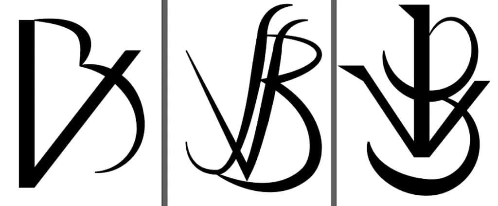 Abstract Monogram Trio