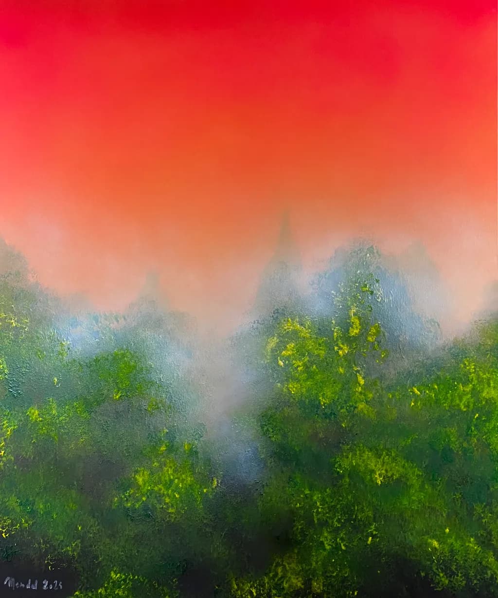 Misty Sunset Glow