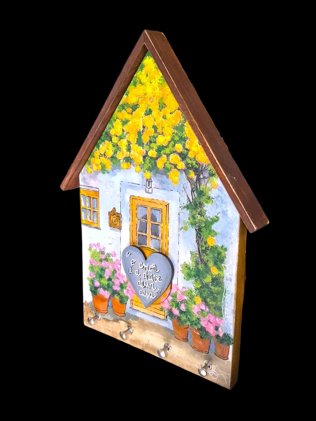 Flowered Cottage Key Holder