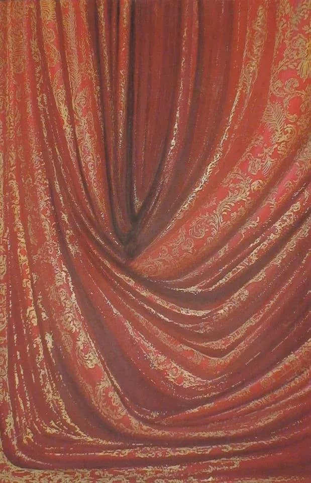 Ornate Red Drapery