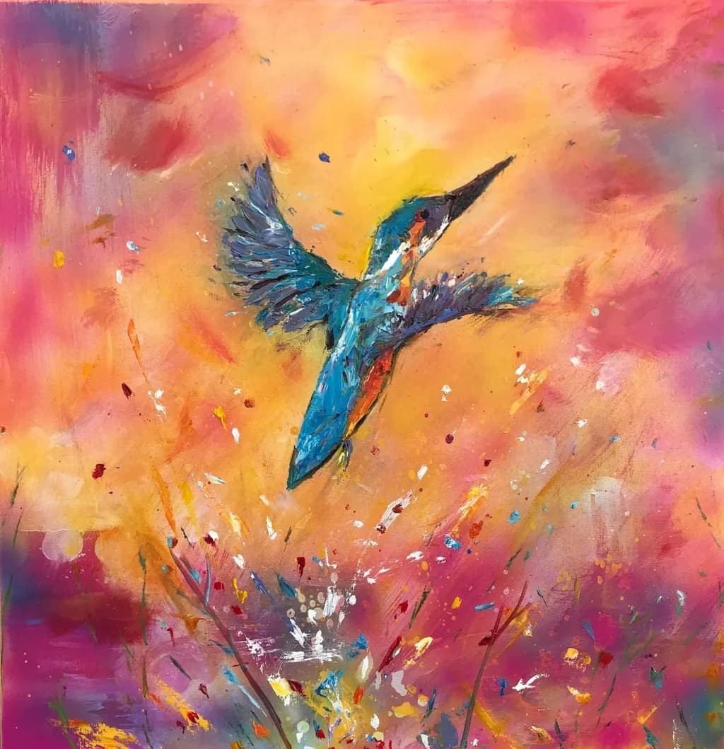 Kingfisher in Flight