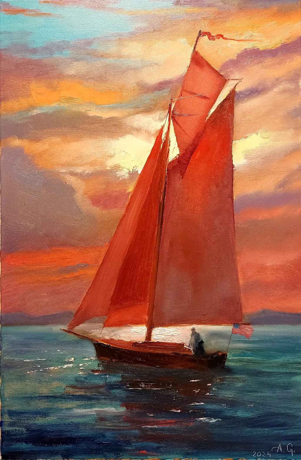 Red Sails at Sunset
