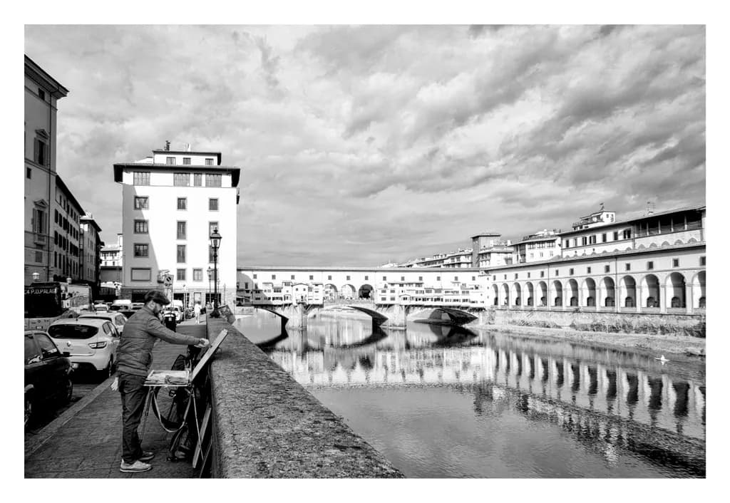 The Ponte Vecchio En Plein Air