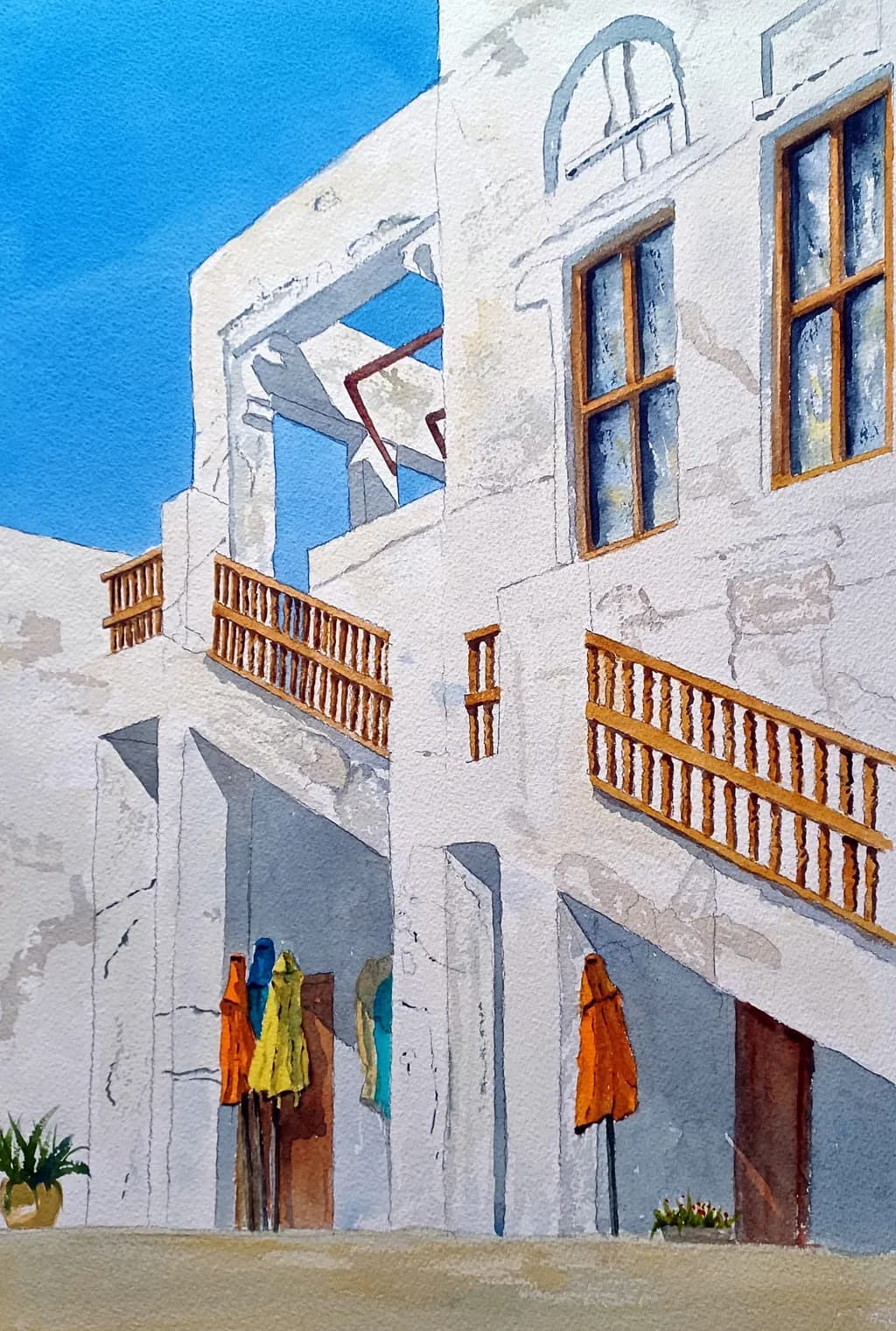 Blue Sky & Parasols