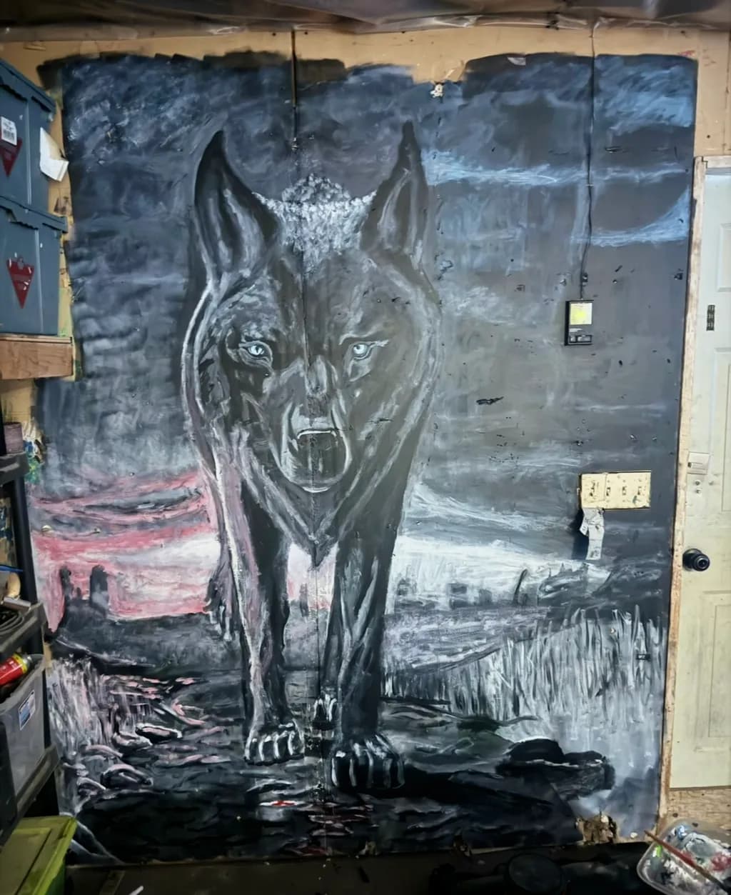 Shadow Wolf Mural