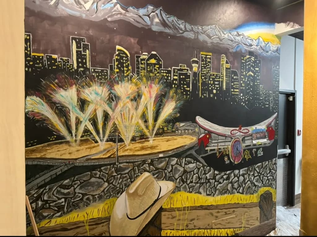 Calgary skyline Stampede