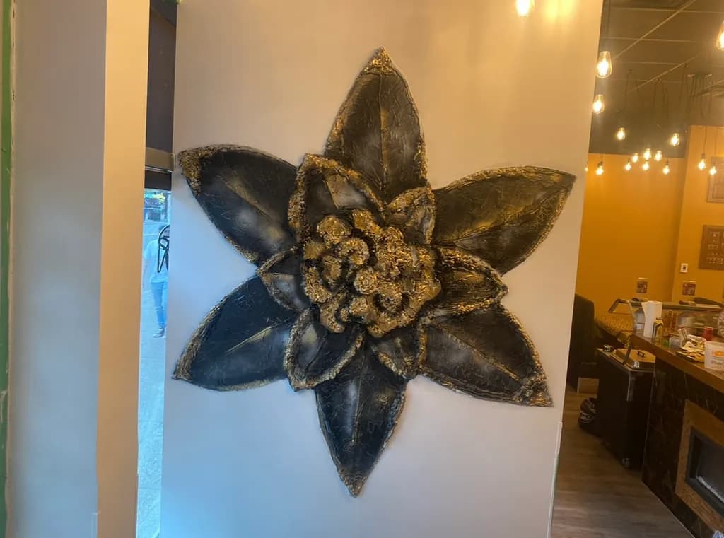 3D Foam lotus mural