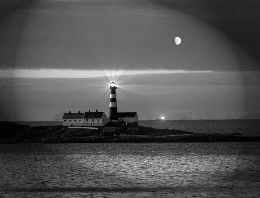 Lighthouse and Moon