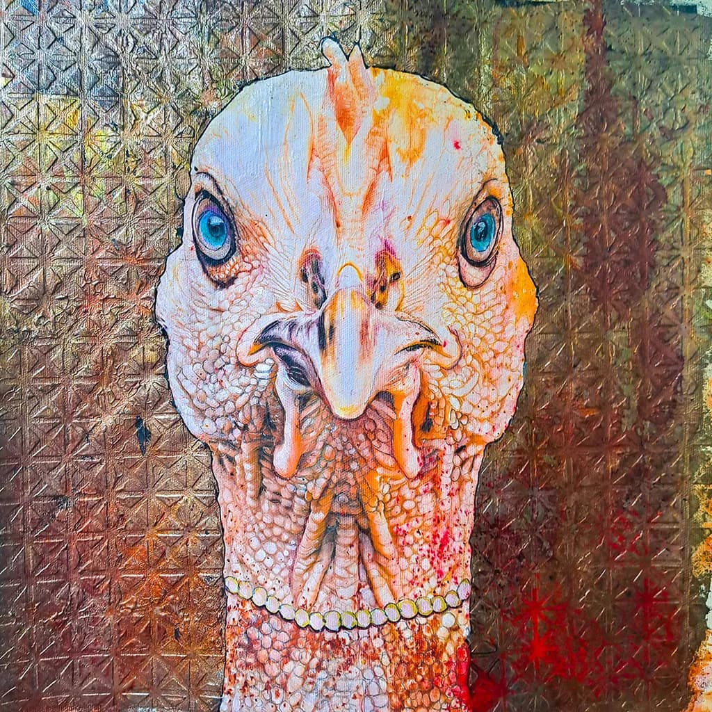 Painted Elephant Portrait
