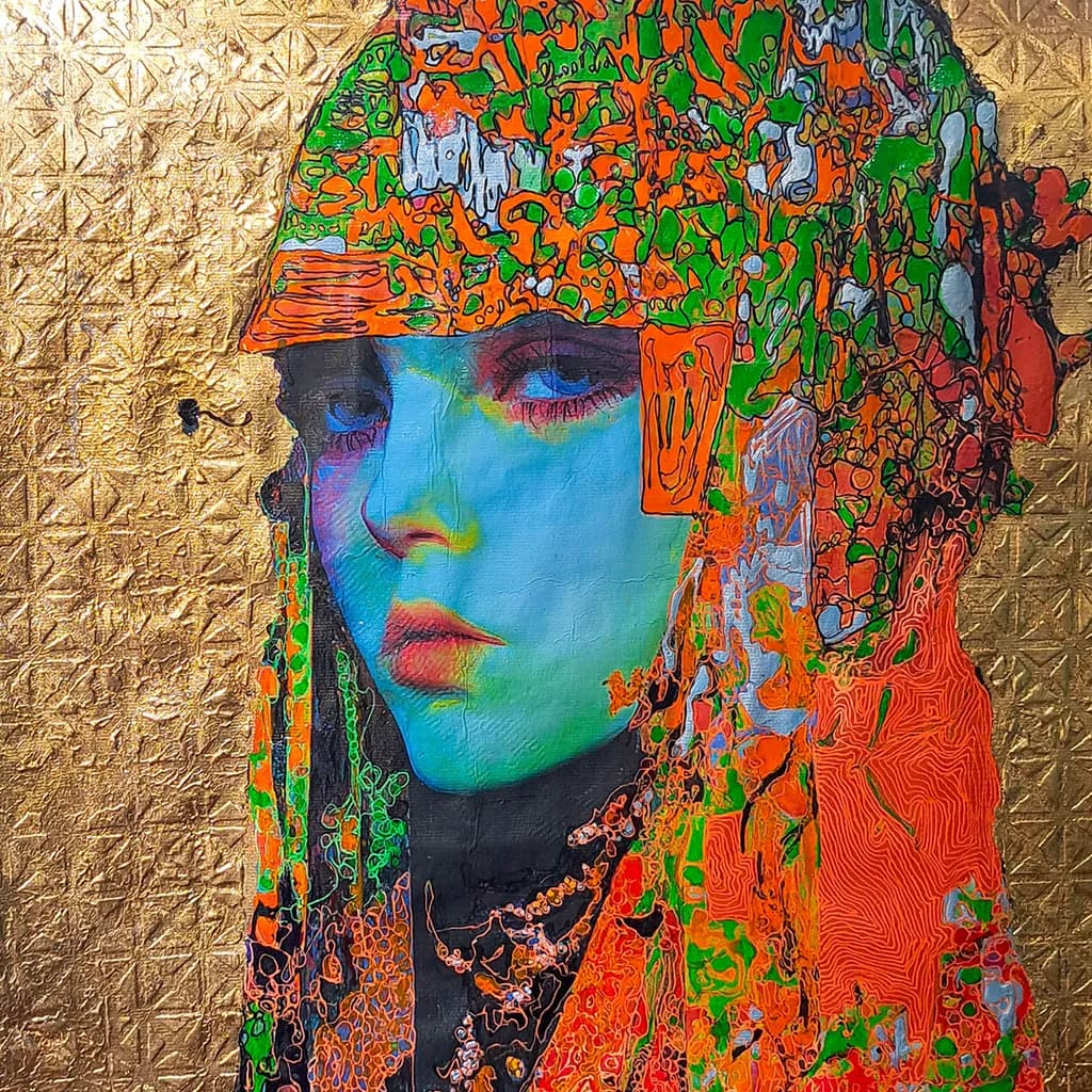 Ornate Blue Portrait