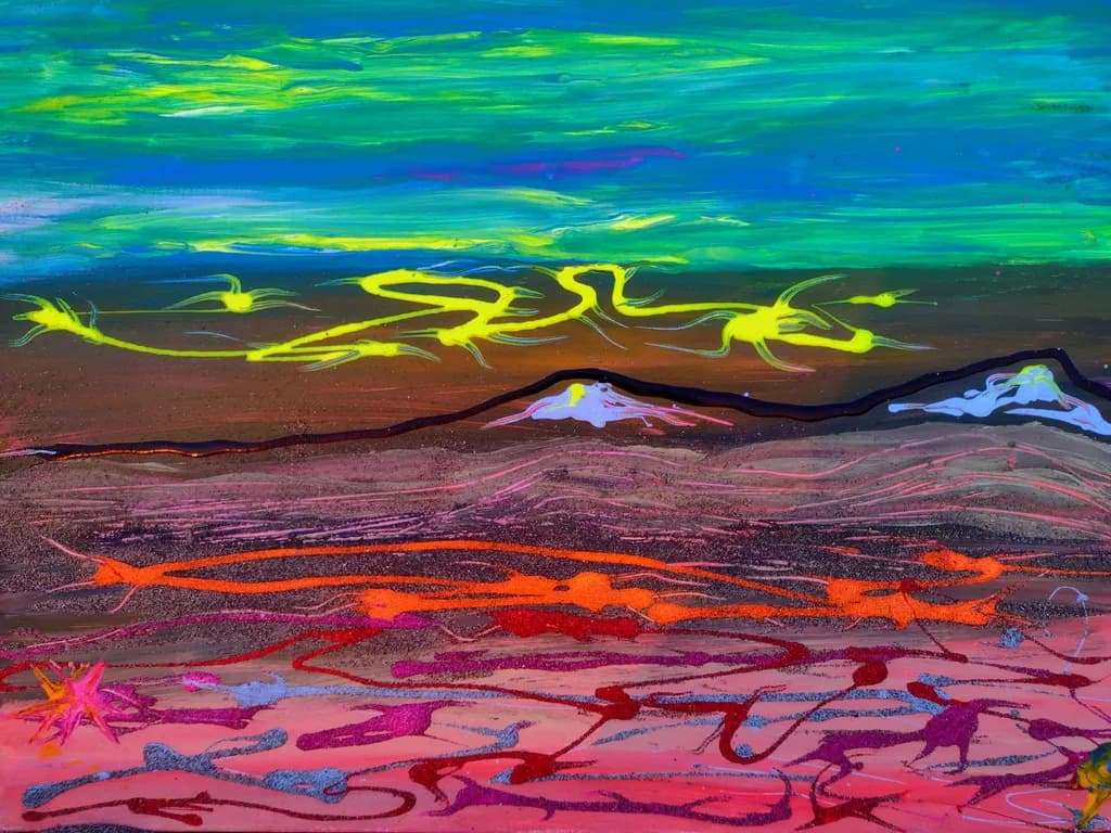 Dynamic Sunset Landscape