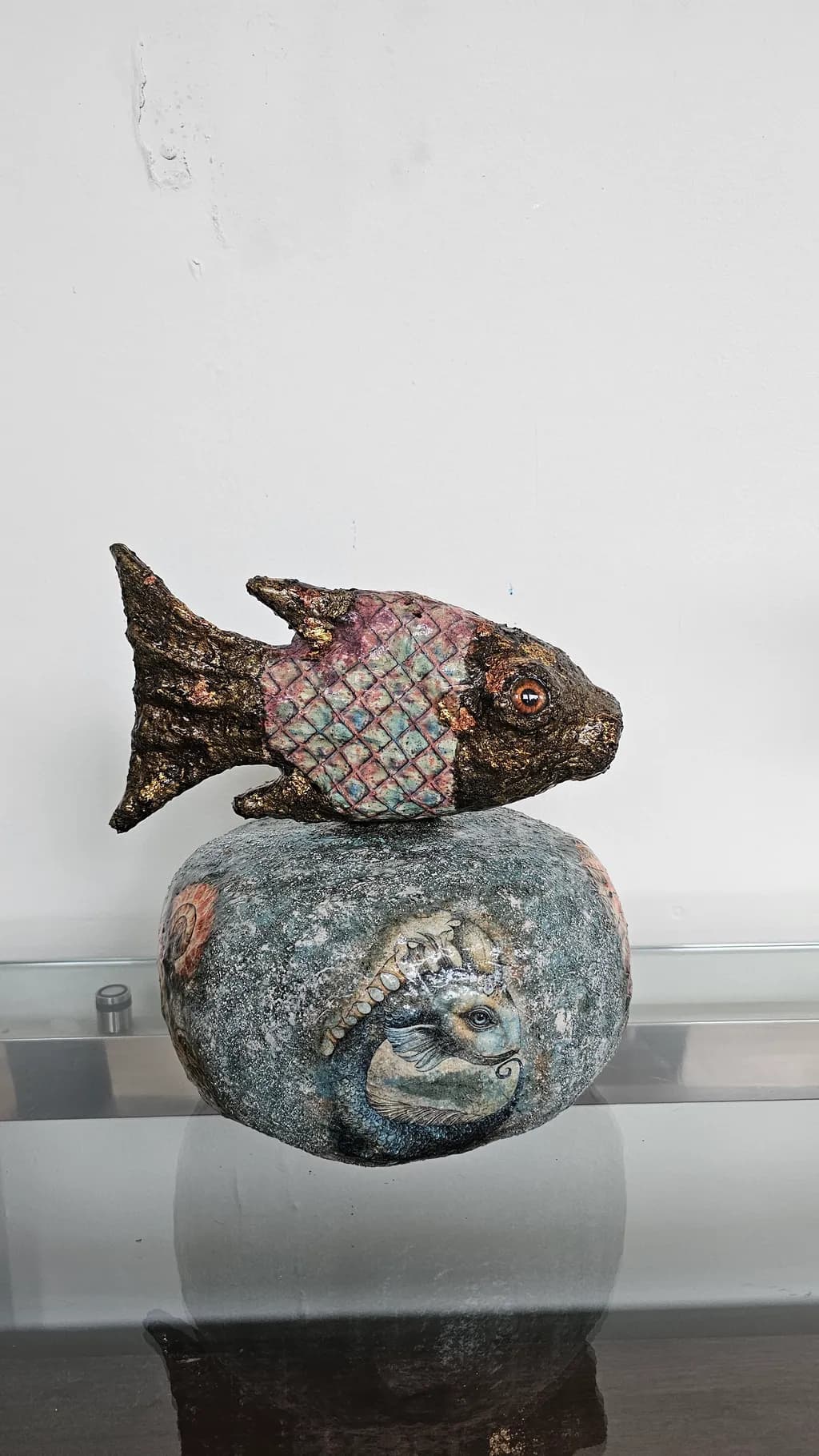 Ceramic Fish Sentinel