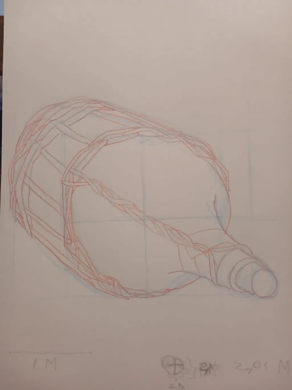 Botella con Estructura Geométrica
