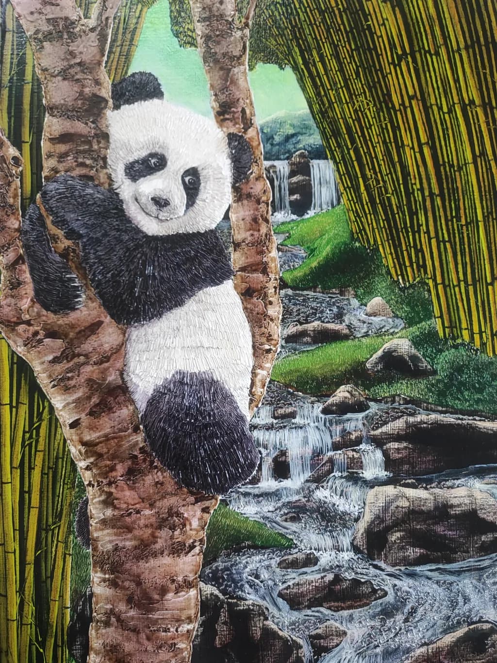 Panda in Bamboo Forest