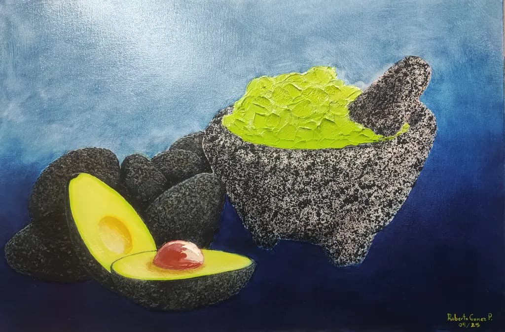 Avocado and Molcajete