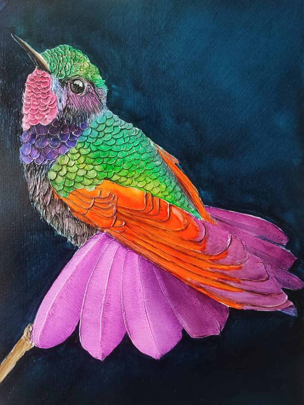 Hummingbird on Blossom