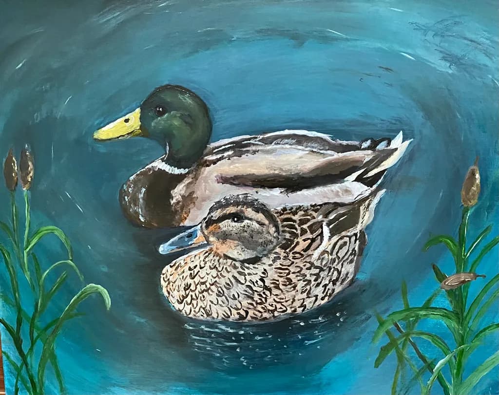 Ducks on Tranquil Waters