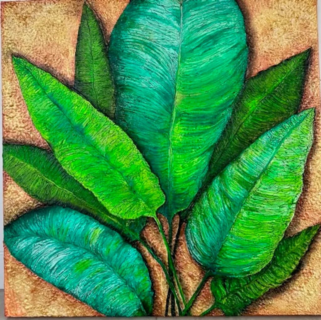 Textured Green Leaves