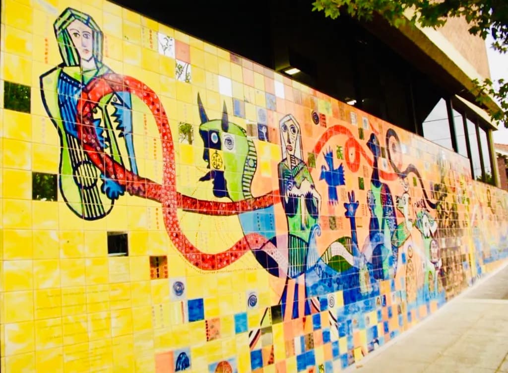 Mural of Figures and Animals