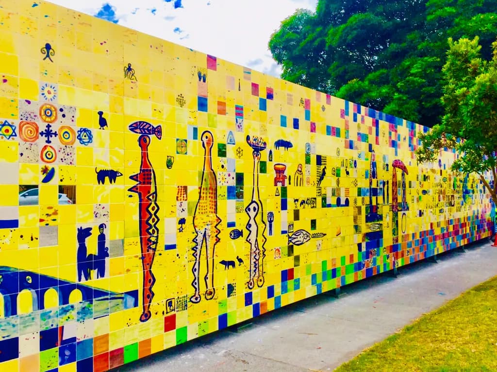Yellow Mosaic Wall