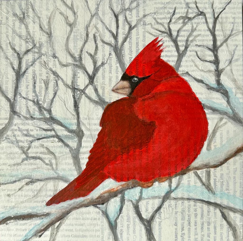 Crimson Cardinal: A Winter's Whisper Amongst the Branches