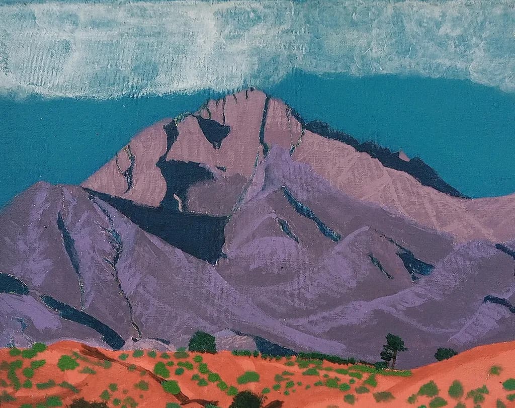 Rust and Indigo Peaks