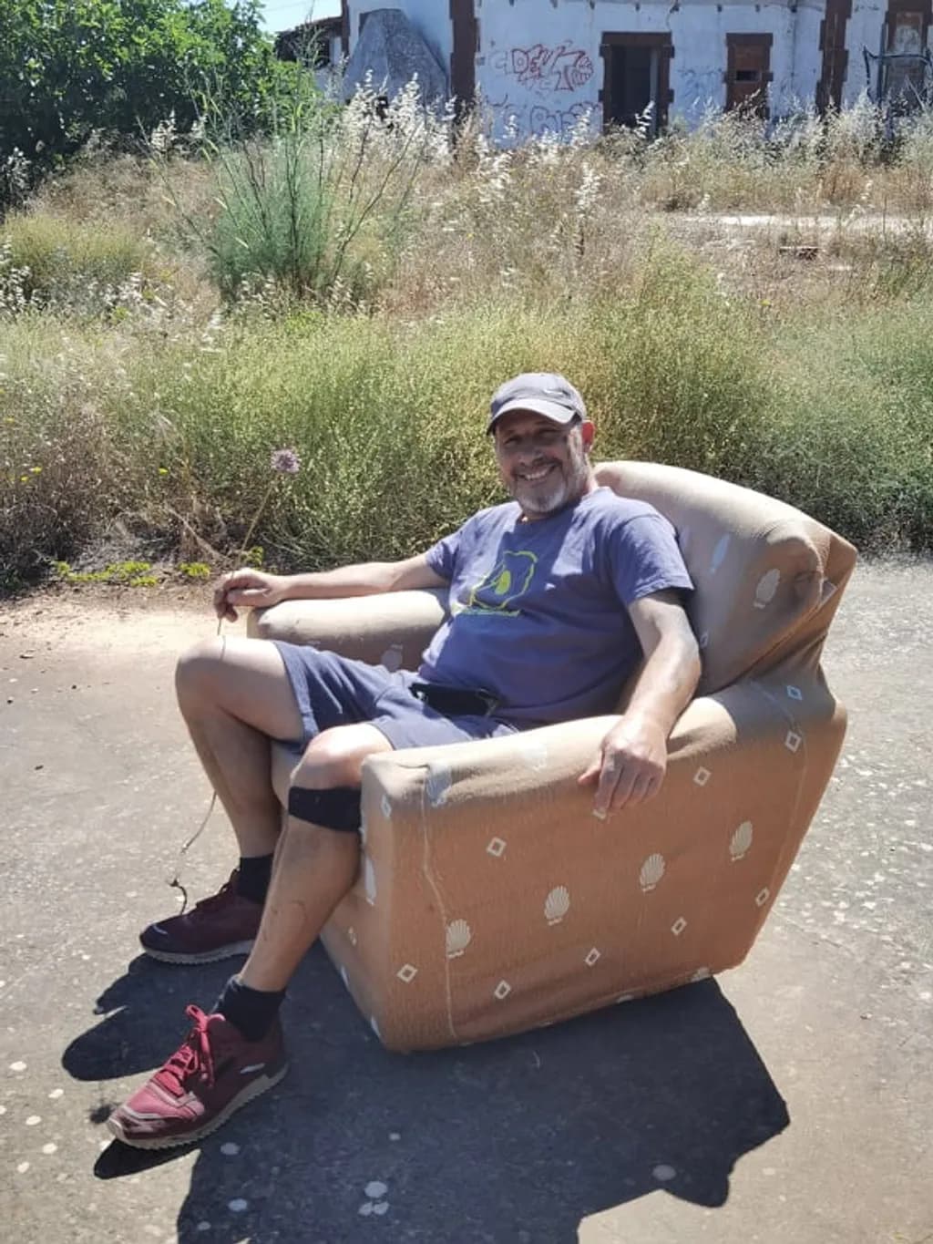 Man Relaxing in Armchair