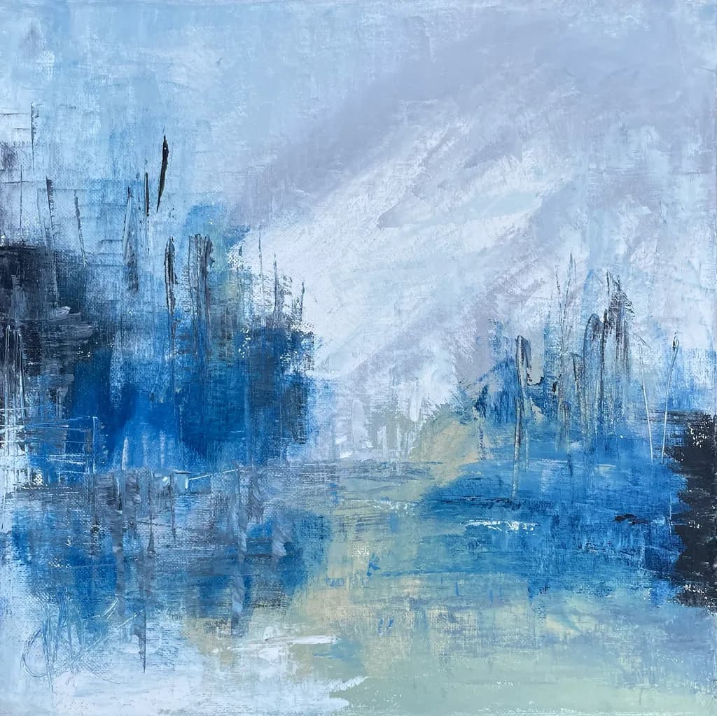 Blue Abstract Landscape