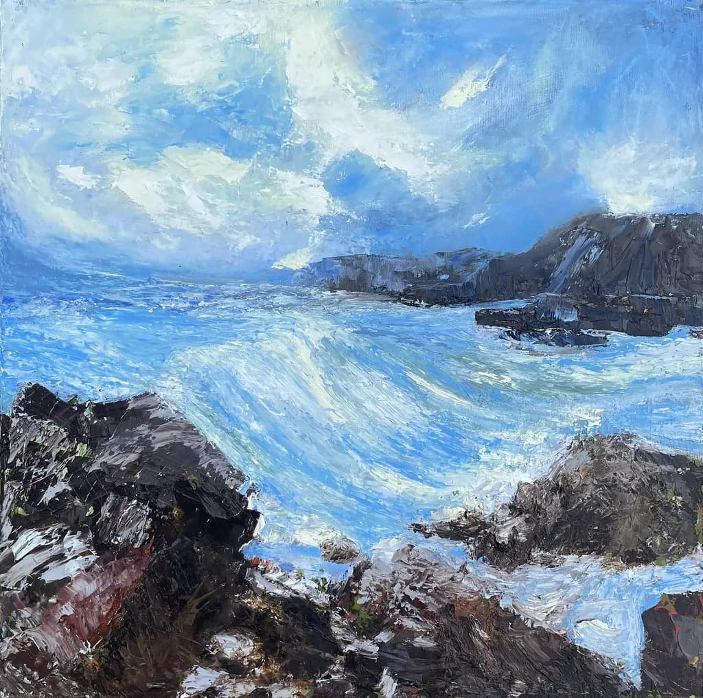 Rocky Coastline Waves