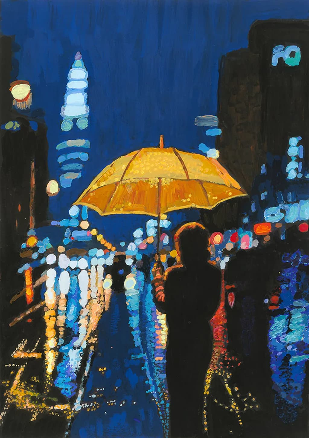 City Lights and Umbrella