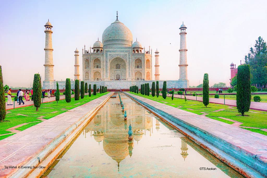 Taj Mahal Sunset Reflection