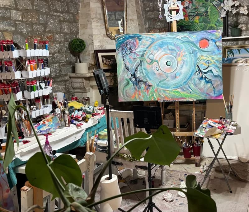 This is our studio in Greece