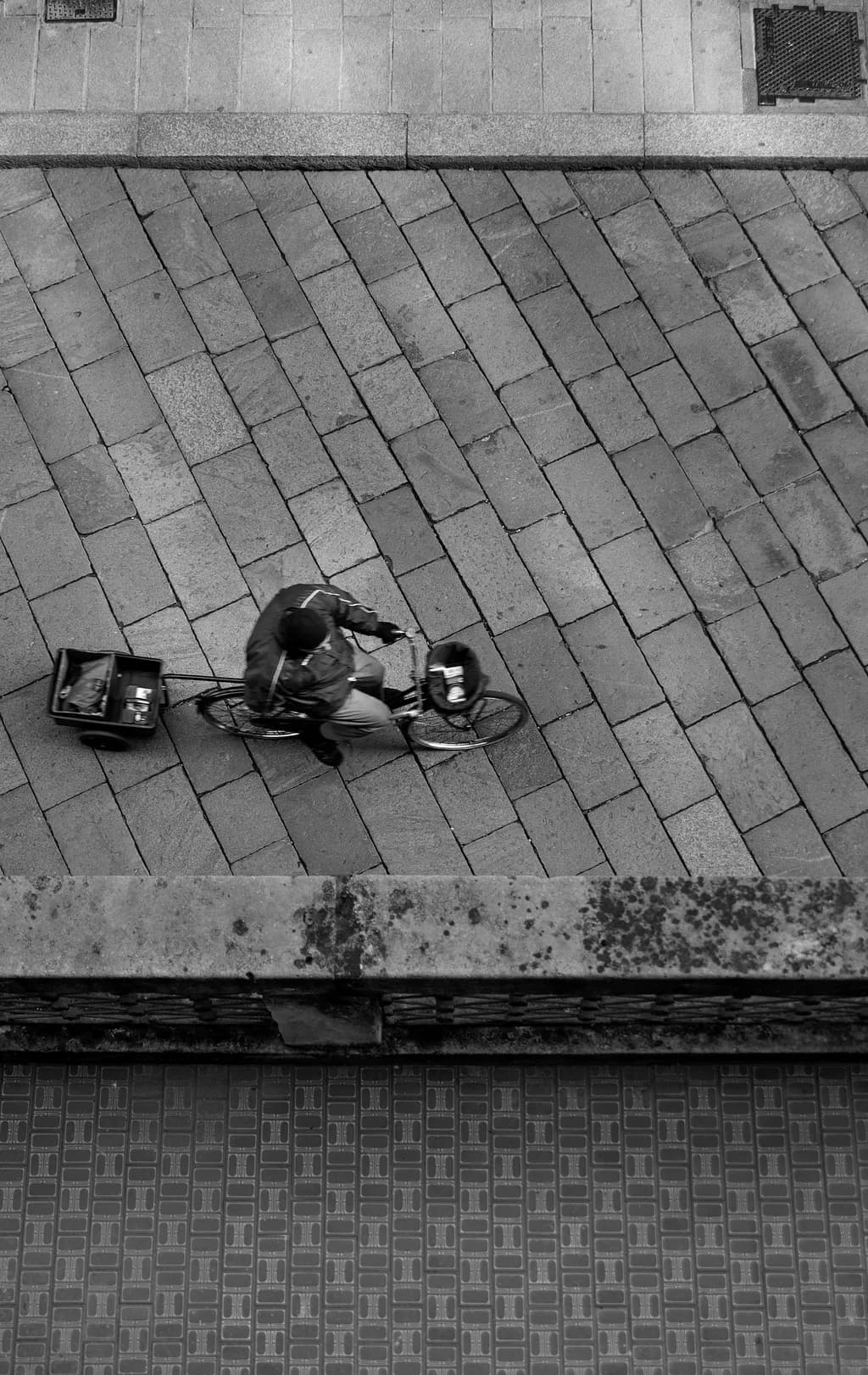 Cyclist on Pavement