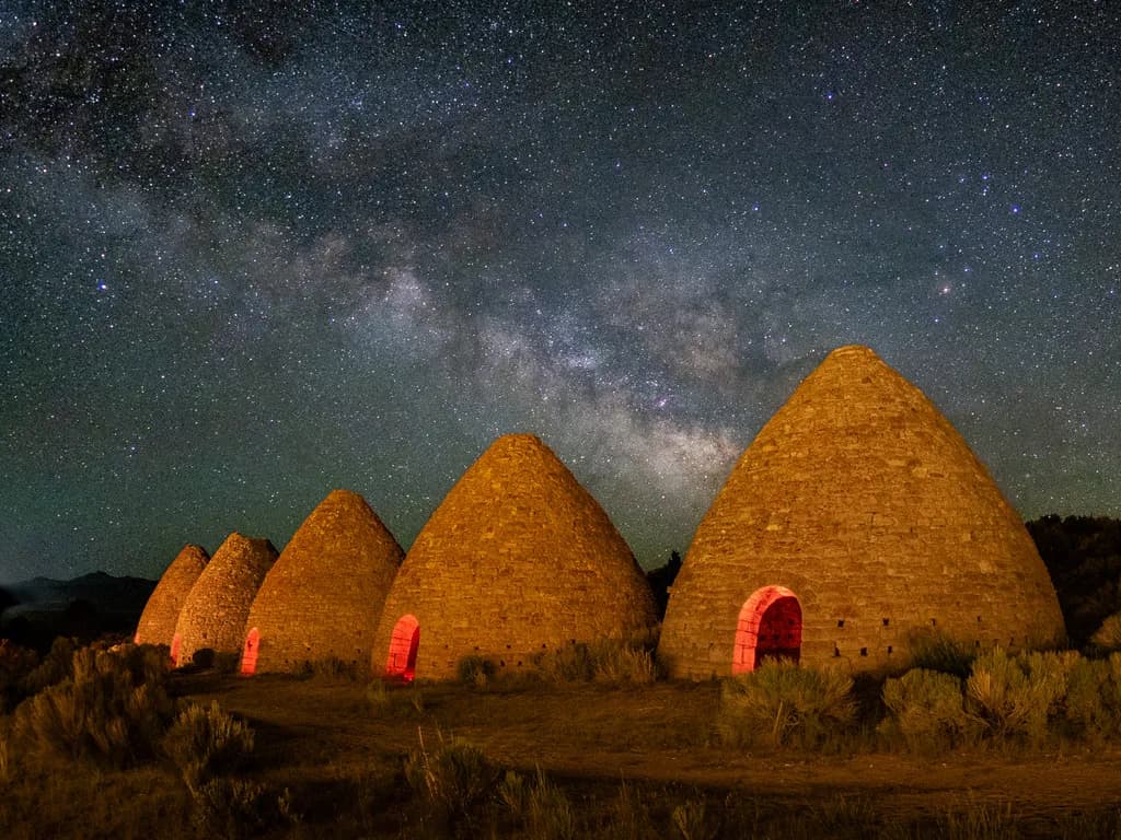 Beehive Kilns Beneath the Milky Way