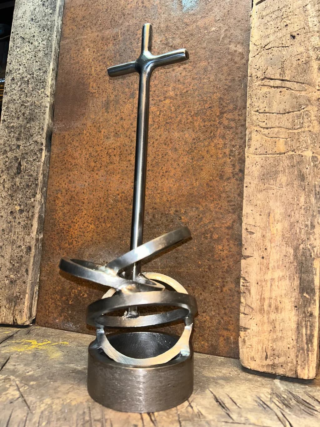 Industrial Spiral Sculpture