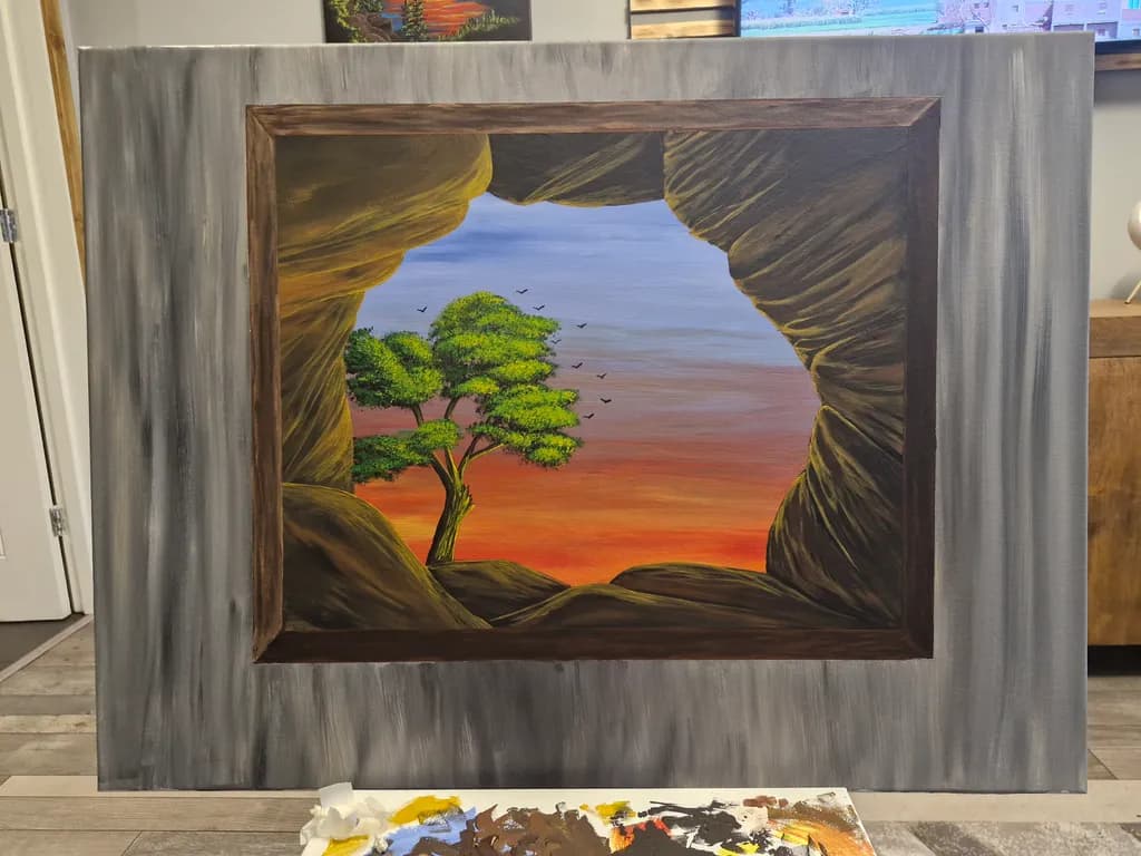 Cave Window Sunset