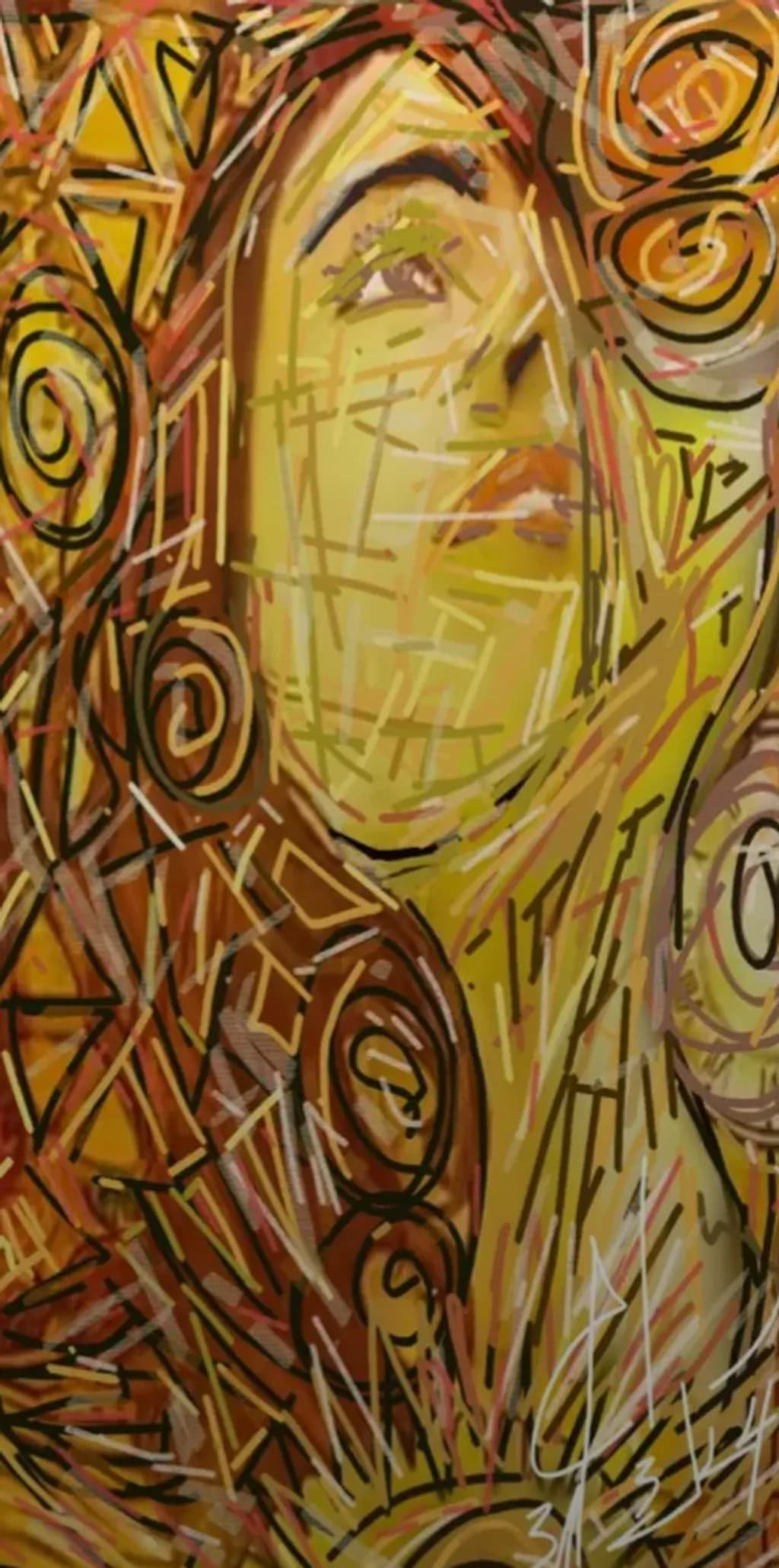 Abstract Portrait Swirls