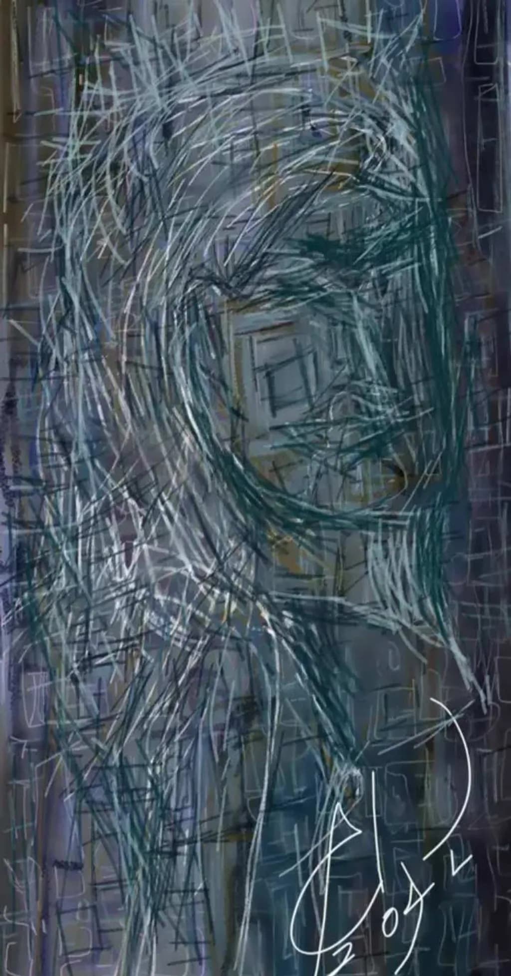 Abstract Portrait Lines