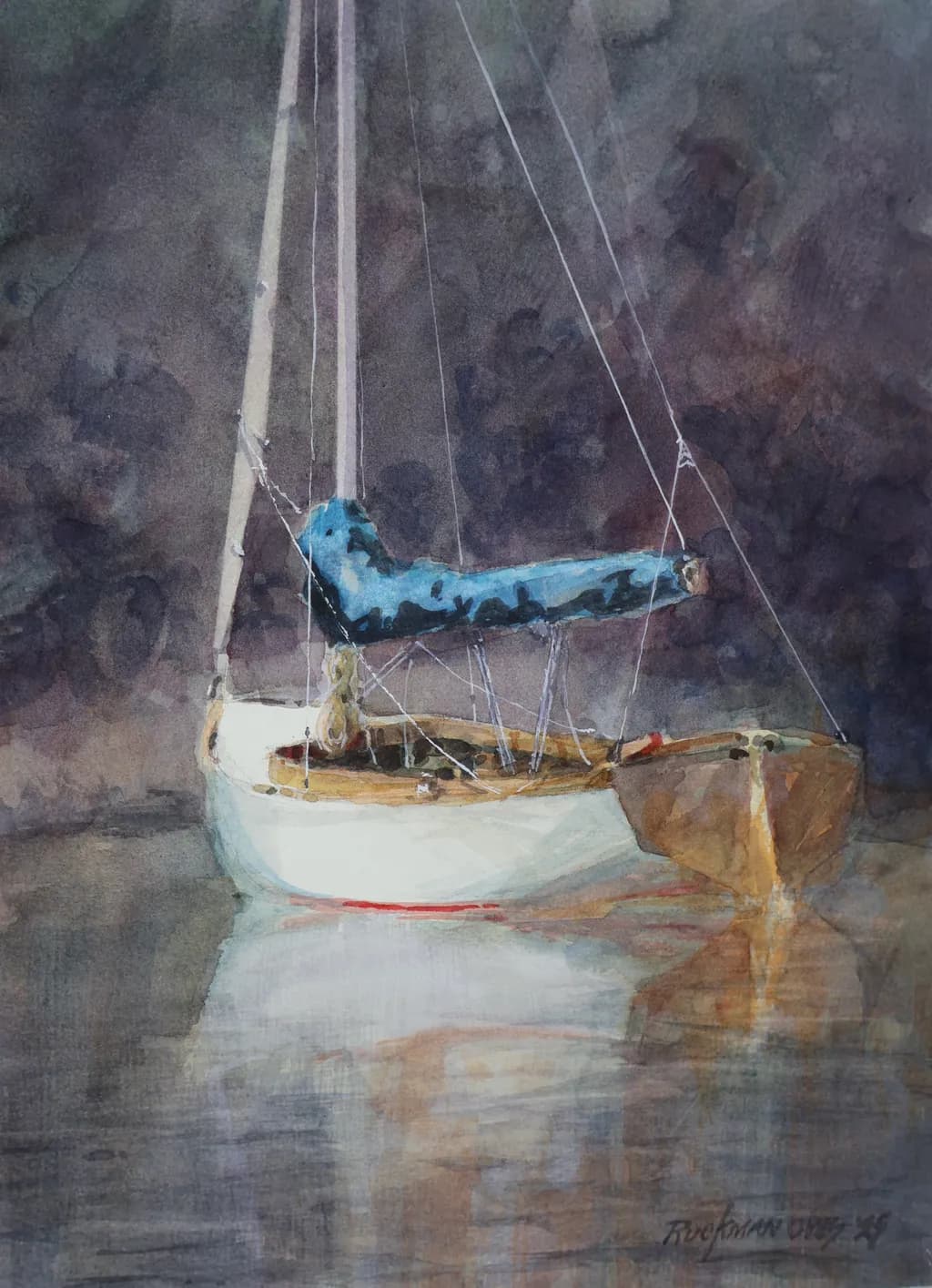 Moody Harbor Sailboat