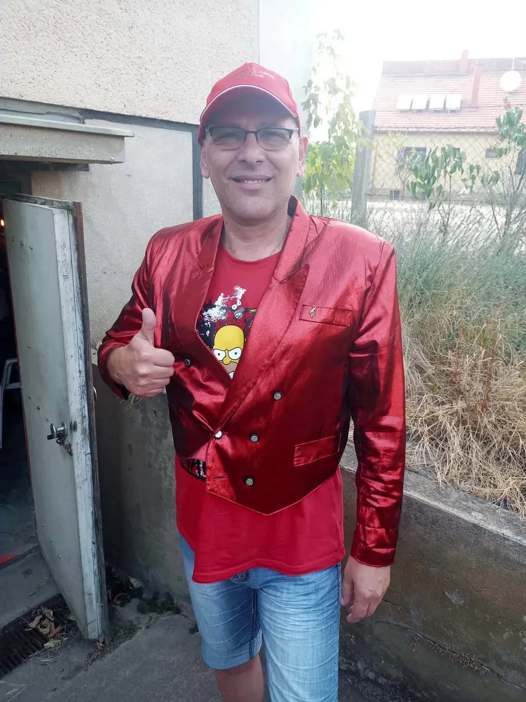 Casual Red Jacket Style