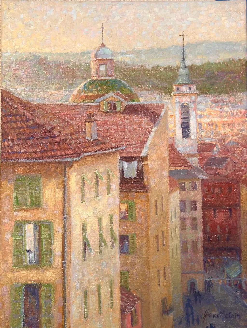 Nice France at dusk