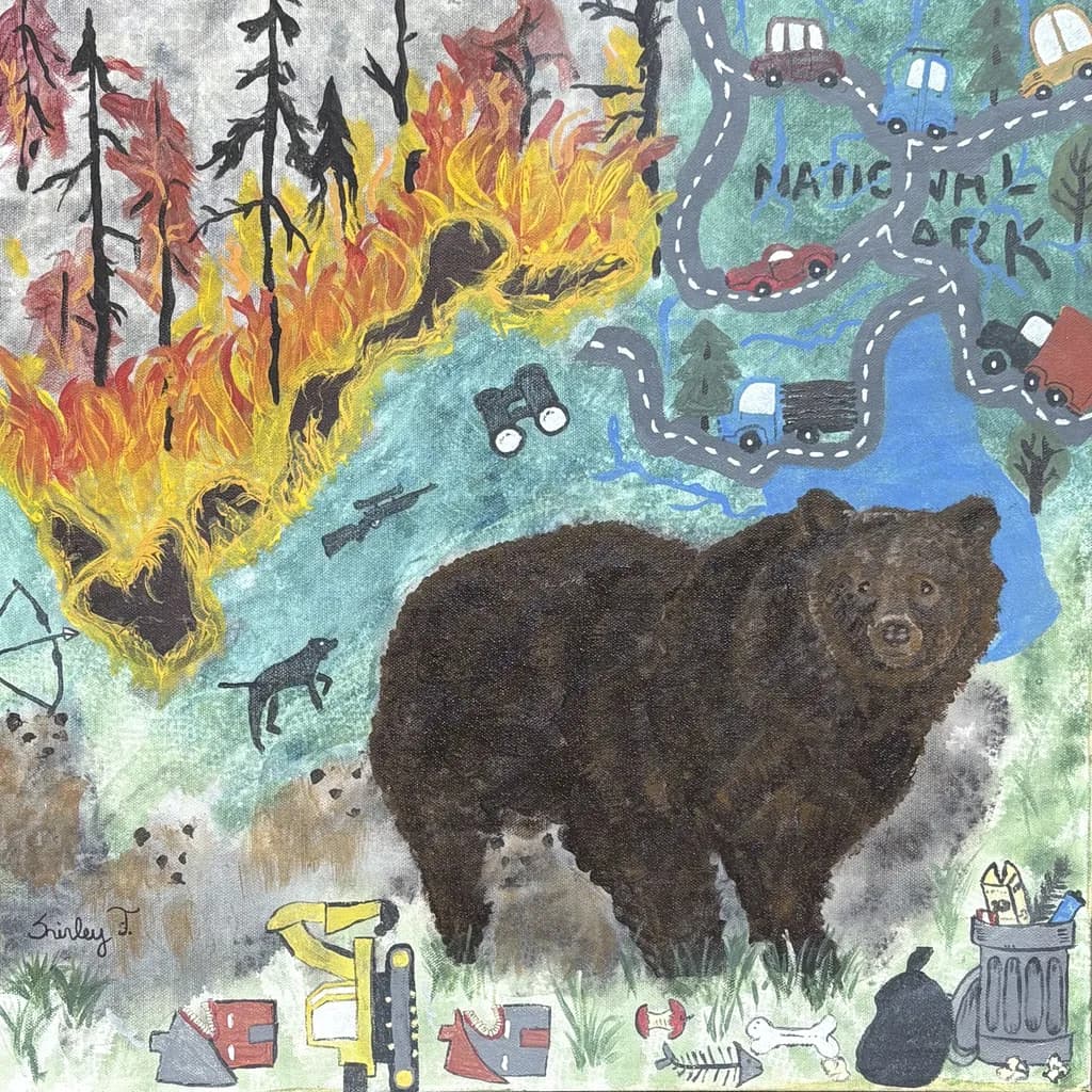Bear in Flames