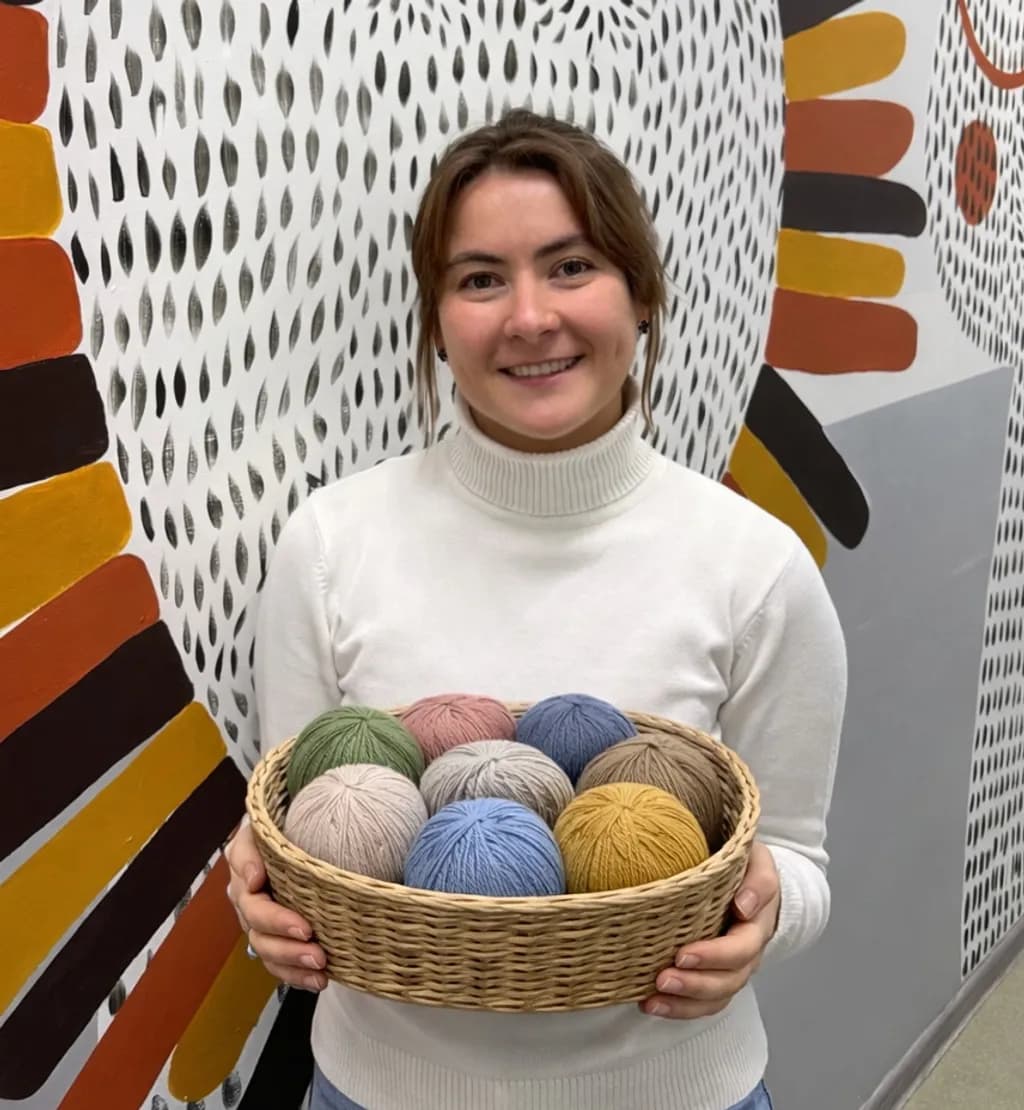 Basket of Yarn Colors