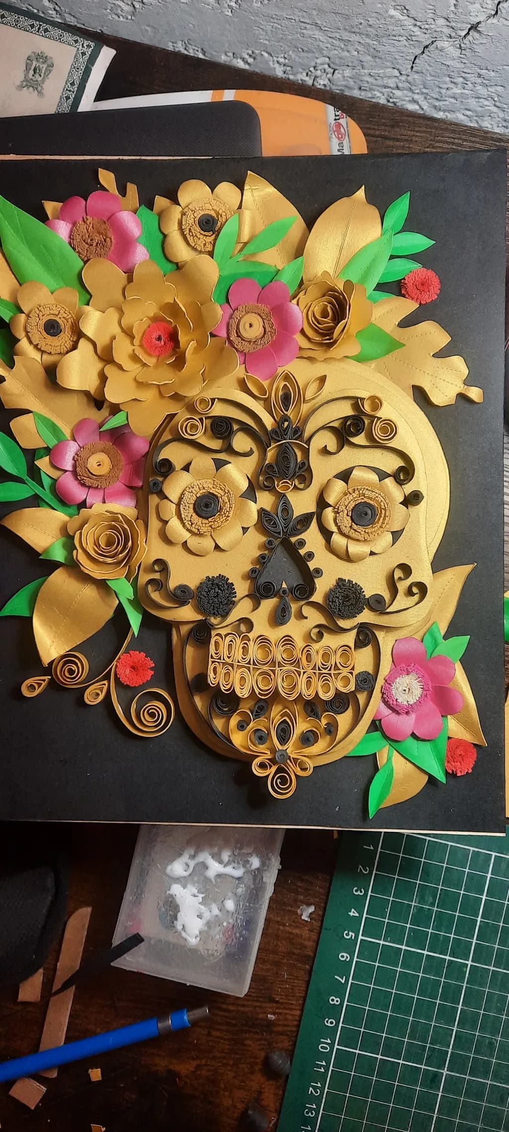 Floral Skull Composition