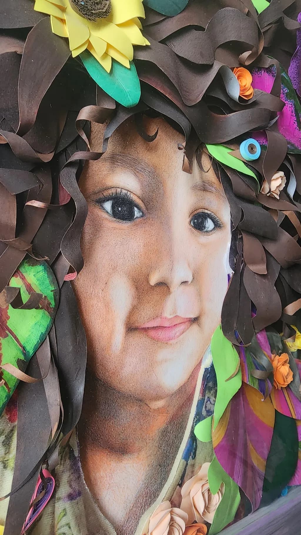 Child with Floral Hair Arrangement