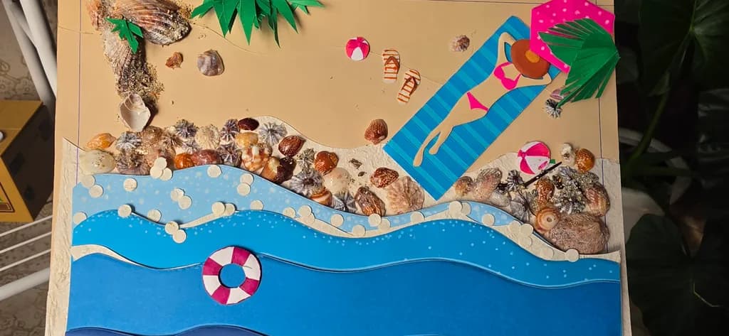 Beach Relaxation with Seashells