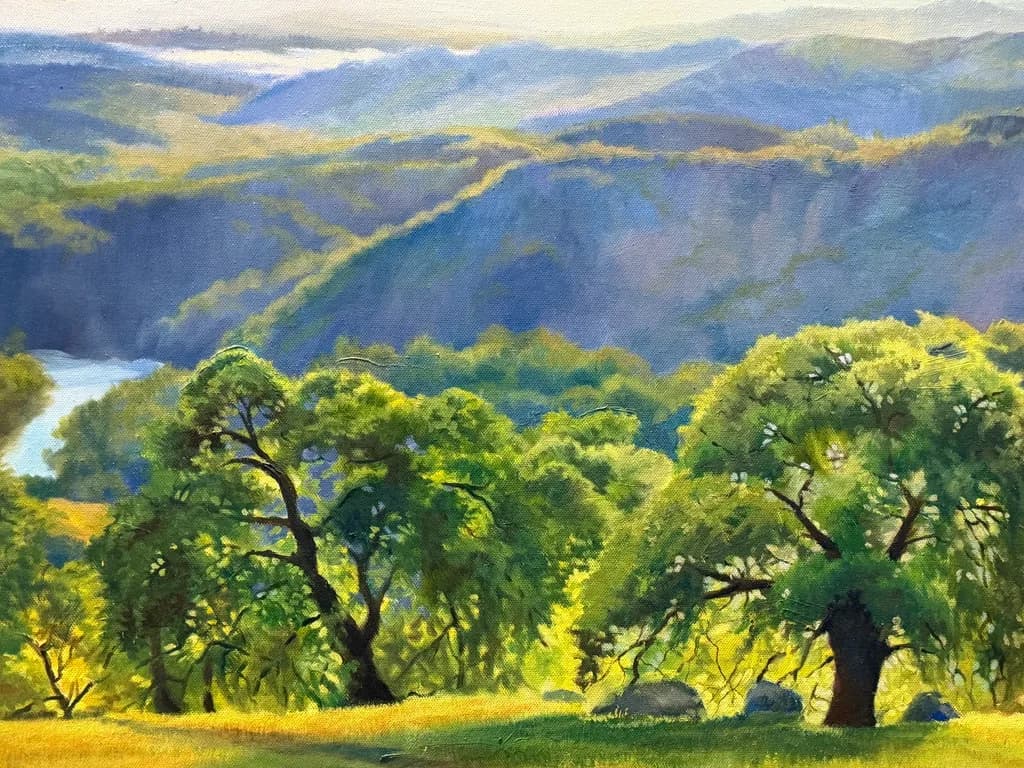 Sunlit River Hills