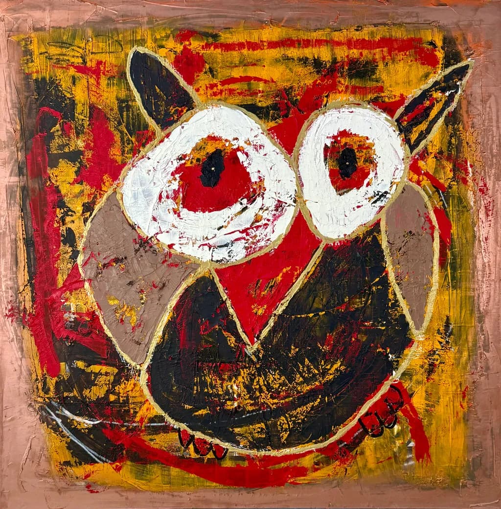 Abstract Owl Face