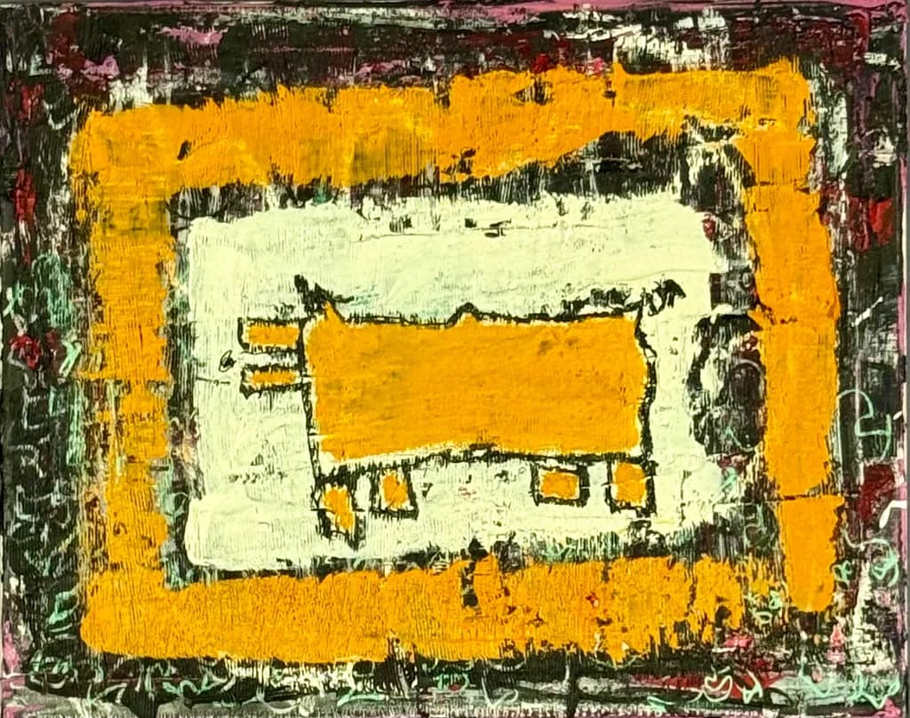 Yellow Canvas Cow