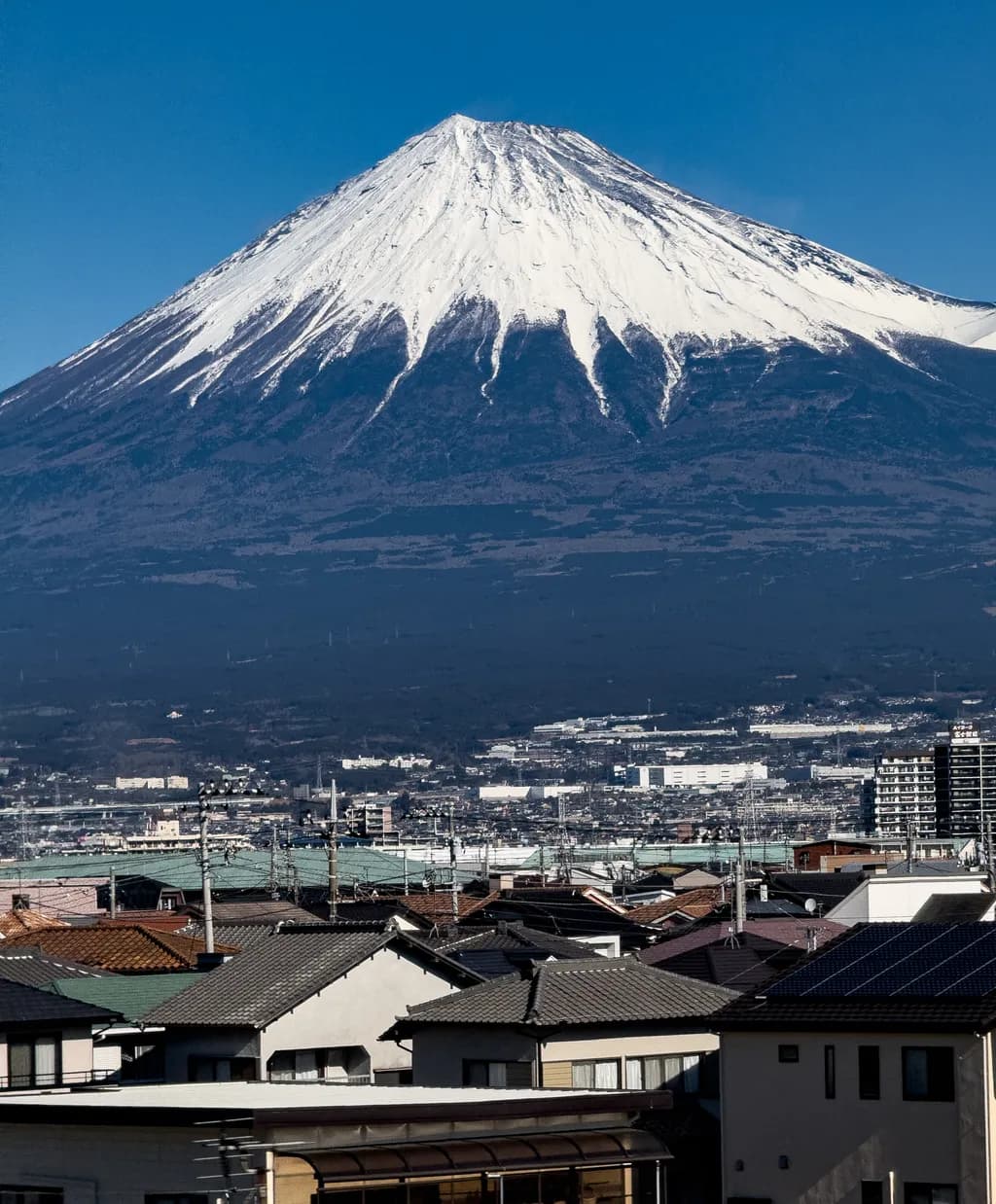 Mount Fuji Over Town